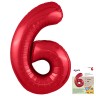 Цифра "6" Красный Slim в упаковке