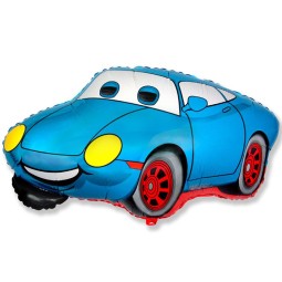 Фольгированный фигурный шар "Гонщик синий" 32"/81 см