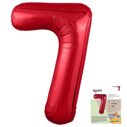 Цифра "7" Красный Slim в упаковке