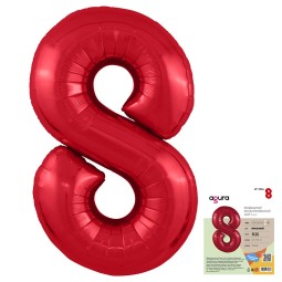 Цифра "8" Красный Slim в упаковке