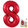Цифра "8" Красный Slim в упаковке
