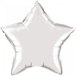 И 18 Звезда Серебро / Star Silver / 1 шт /, Фольгированный шар
