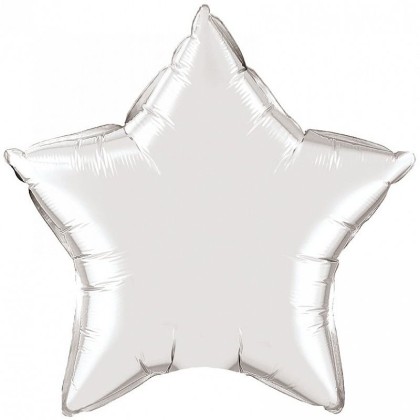 И 18 Звезда Серебро / Star Silver / 1 шт /, Фольгированный шар