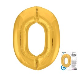 Цифра "0" Золото Slim в упаковке