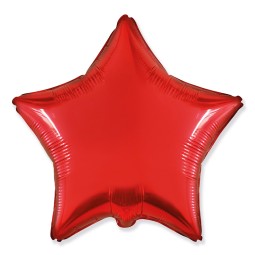 И 32 Звезда Красный / Star Red / 1 шт /, Фольгированный шар