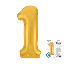 Цифра "1" Золото Slim в упаковке